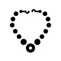 Necklace vector illustration, Isolated solid style icon