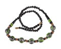 Necklace of wooden beads Royalty Free Stock Photo