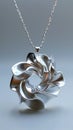 Necklaces with elements having a smooth, smoothly flowing surface, resembling melting metal.