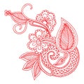 Neckline embroidery design