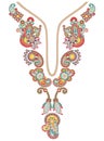 Neckline embroidery fashion