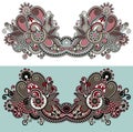 Neckline ornate floral paisley embroidery fashion