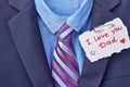 Necktie and Father`s Day card.