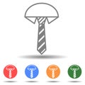 Necktie gray vector icon in simple style Royalty Free Stock Photo