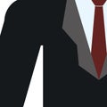 Necktie suit businessman cloth male man icon. Vector graphic