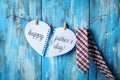 Necktie and text happy fathers day Royalty Free Stock Photo