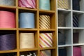 Neckties on the shelf Royalty Free Stock Photo