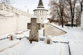 The necropolis of the Danilov Monastery Royalty Free Stock Photo