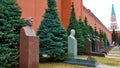 Necropolis, sculptures in Red Square Moscow. Royalty Free Stock Photo