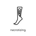 Necrotizing Fasciitis icon. Trendy modern flat linear vector Necrotizing Fasciitis icon on white background from thin line Royalty Free Stock Photo