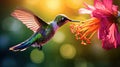 nectar hummingbird feeding on flower