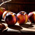 Nectarine fresh raw organic fruit