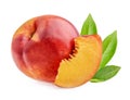 Nectarine fruit isolated