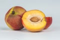 Nectarine fruit isolated on white background cutout Royalty Free Stock Photo