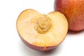 Nectarine half Royalty Free Stock Photo
