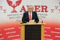 Neculai Ontanu taking a speech at a conference of the ADER