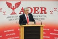 Neculai Ontanu taking a speech at a conference of the ADER