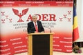 Neculai Ontanu taking a speech at a conference of the ADER