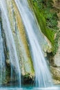 Neda Waterfalls among the rocks and forest