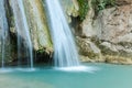 Neda Waterfalls among the rocks and forest