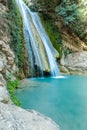 Neda Waterfalls among the rocks and forest