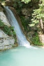 Neda Waterfalls among the rocks and forest