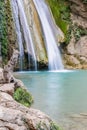 Neda Waterfalls among the rocks and forest