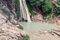 Neda Waterfalls among the rocks and forest