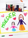 Nederlands Mother's Day card Royalty Free Stock Photo