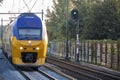 Nederlandse Spoorwegen (NS) passenger intercity train on track