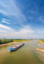 The Nederrijn river in front of the Dutch city of Arnhem