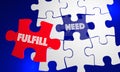 Need Fulfilled Words Puzzle Piece Royalty Free Stock Photo