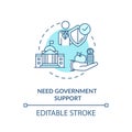 Need government support concept icon
