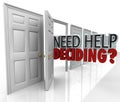 Need Help Deciding Many Doors Words Choices Royalty Free Stock Photo