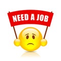 Need a job red banner Royalty Free Stock Photo