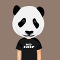 Panda Need sleep VECTOR ART illustration