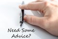 Need some advice text concept Royalty Free Stock Photo