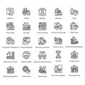 Logistic Delivery Line Vector Icons Set 2