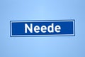 Neede place name sign in the Netherlands Royalty Free Stock Photo