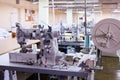 3 Needle coverstitch  Industrial Machine With Cover and Motor Royalty Free Stock Photo