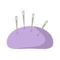 Needle cushion semi flat color vector object