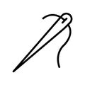 Needle fill inside vector icon which can easily modify or edit