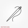 Needle icon,  sewing symbol or element for design Royalty Free Stock Photo