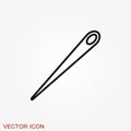 Needle icon,  sewing symbol or element for design Royalty Free Stock Photo