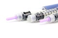 Needle insulin pens Royalty Free Stock Photo