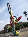 Needle line and node in Cadorna square Milan