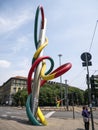 Needle line and node in Cadorna square Milan