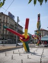 Needle line and node in Cadorna square Milan