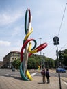 Needle line and node in Cadorna square Milan
