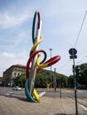 Needle line and node in Cadorna square Milan